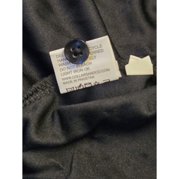 NWOT Collars & Co Mens 2XL English Spread Collar Polo Shirt - Black - Picture 7 of 8